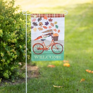 Fall Bicycle Garden Suede Flag - 1 of 4