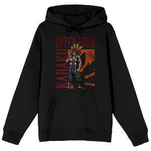 Demon Slayer Karaku Adult Black Long Sleeve Hooded Sweatshirt - 1 of 4