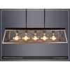 Urban Ambiance Luxury Luxe Industrial Linear Chandelier,  9"H x 38"W,  Olde Bronze Finish, UHP2126 - 3 of 4