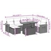 vidaXL 8 Piece Patio Sofa Set with Cushions Gray Poly Rattan - 3 of 4