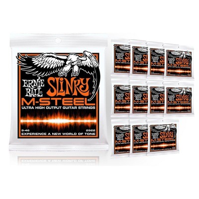 Ernie Ball 2922 M-Steel Hybrid Slinky Electric Guitar Strings - Buy 10, Get 2 FREE