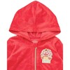 Strawberry Shortcake Velour Zip Up Hoodie and Flare Pants Outfit Set - 4 of 4