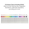 KINGART Acrylic Brush Tip Markers, 24 Colors - 2 of 4