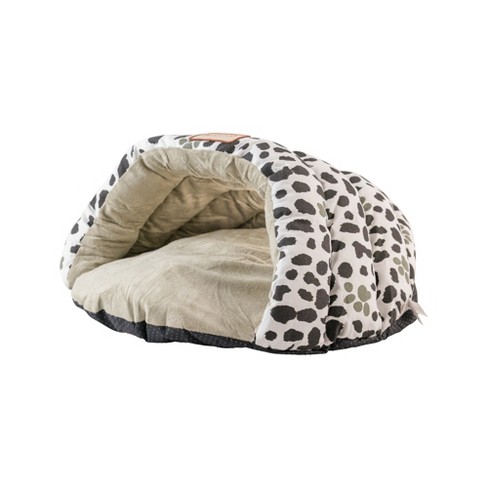 Blue Fluffy Cave Dog Bed With Washable Cover Cozy Cave Bed 