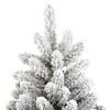 vidaXL Artificial Hinged Christmas Tree Green and white PVC, metal - 4 of 4