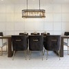 ALOADECOR 8-Light Black Finish Modern Chandelier for Dining Room with Wrought Iron And Crystal Accents - 4 of 4