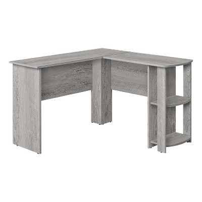 Monarch Specialties Computer Desk Home Office Corner Storage Shelves 48InchL L Shape Work Laptop Laminate Grey Contemporary Modern