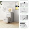 NicBex 2 Drawer Narrow File Cabinet with Lock,Office Cabinet with Grooved Handles,Modern Storage Cabinet,Filing Cabinet for Home Office - 4 of 4