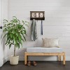 Hastings Home Wall Shelf and Picture Collage with Ledge and 3 Hanging Hooks - Photo Frame Decor Shelving with Rustic Wood Look, Holds 4x6 Pictures - 4 of 4