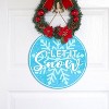 Lomsoe Christmas Wooden Hanging Decor Winter Let It Snow Door Sign Wooden Farmhouse Wall Front Door Hanger Christmas Sign Christmas Gift - 2 of 4