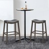 Tangkula Set of 2 Saddle Bar Stools Bar Height Kitchen Chairs w/ Rubber Wood Legs - image 2 of 4