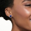 Ross-Simons 7.75 ct. t.w. Sapphire and .27 ct. t.w. Diamond Stud Earrings in 14kt Yellow Gold - 2 of 4