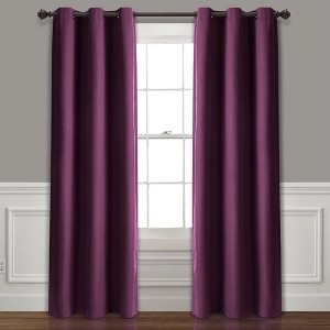 Home Boutique Absolute Blackout Window Curtain Panels Plum 76X84 Set Each 38X84 - 1 of 1