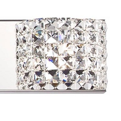 Vienna Chrome 55" 6-Light Wall Fixture with Crystal Shades