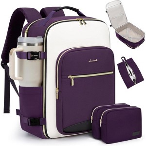 Paaaawaters 40L Travel Backpack for Women & Men, Airline Approved Carry On Luggage with 3 Packing Cubes - 1 of 4