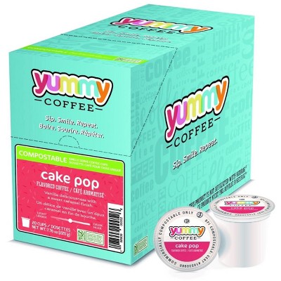 Yummy Coffee Medium Roast Coffee Pods in Compostable Single Serve Cups, 20 Count