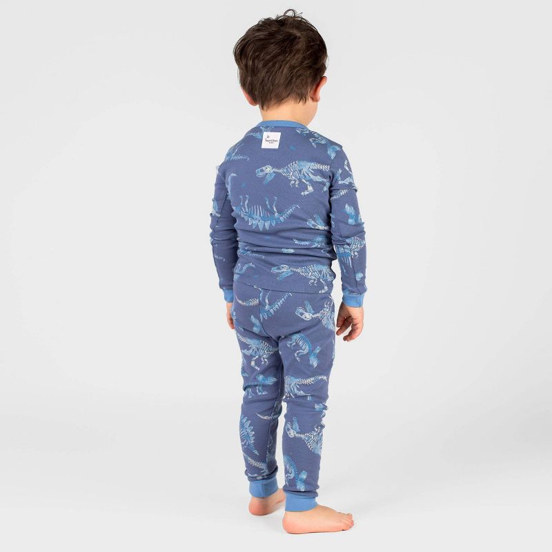 Burt&#39;s Bees Baby&#174; Baby Boys&#39; Snug Fit Dinosaur Fossils Pajama Set - Dark Blue, 5 of 7