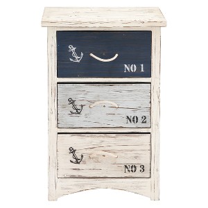 Wood 3 Drawer Chest White - Olivia & May - 1 of 4