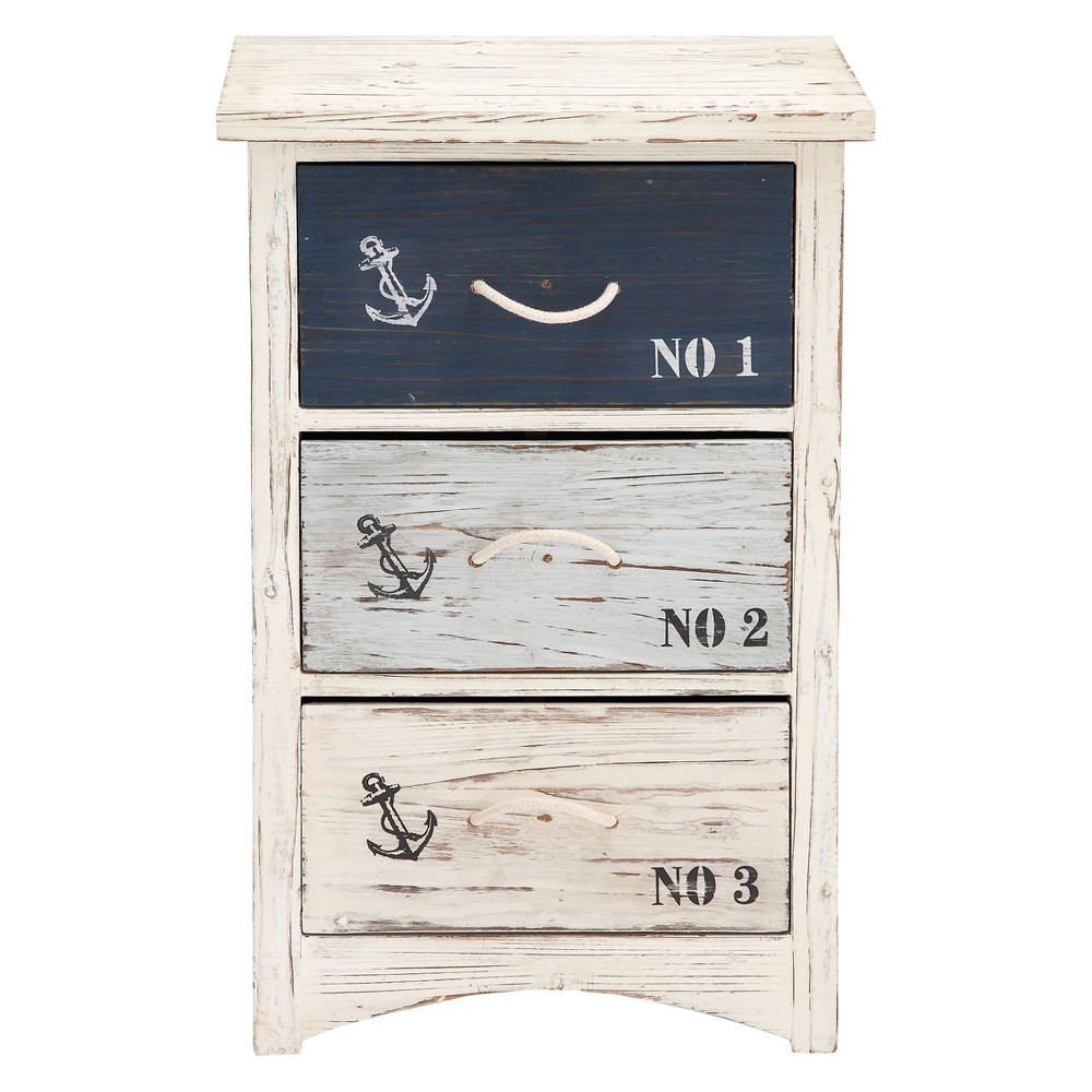 Photos - Dresser / Chests of Drawers Wood 3 Drawer Chest White - Olivia & May