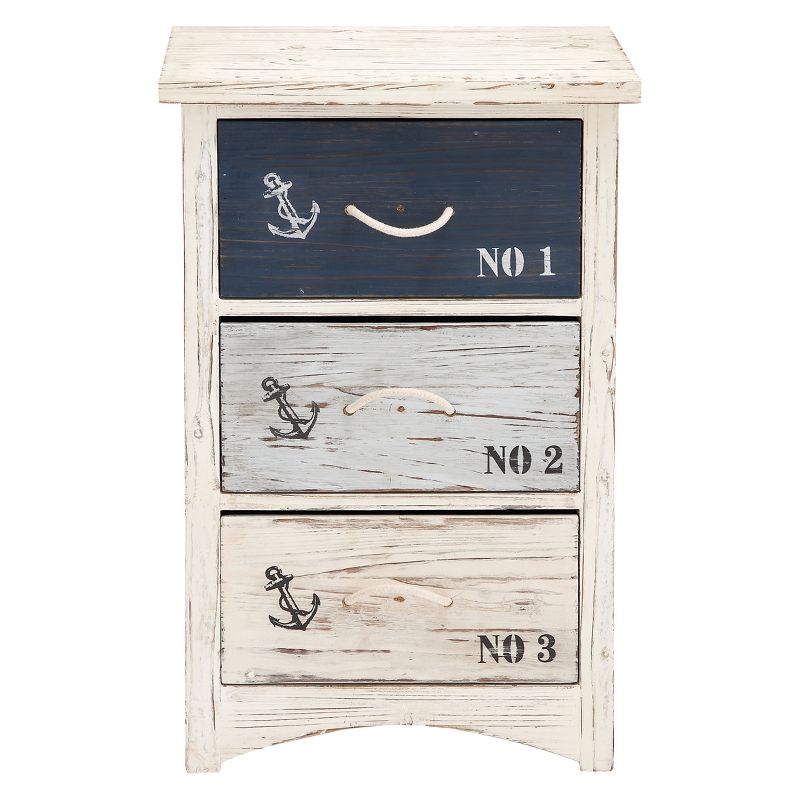 Wood 3 Drawer Chest White - Olivia & May, 1 of 23