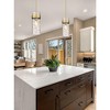 Fontaine 6.5" Steel Pendant Light - Dimmable, Damp Rated, Elegant Waterglass Shade - 4 of 4