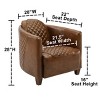 Art Leon Leather Accent Chair with Quilted Design for Timeless Comfort - 4 of 4