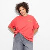 Women's Short Sleeve High Neck Oversized Graphic T-Shirt - Wild Fable™ Cherry Red - 2 of 3