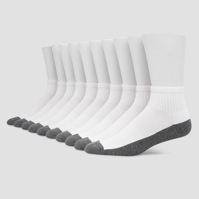 Hanes Premium Men's Cool Comfort Ankle Socks 10pk : Target