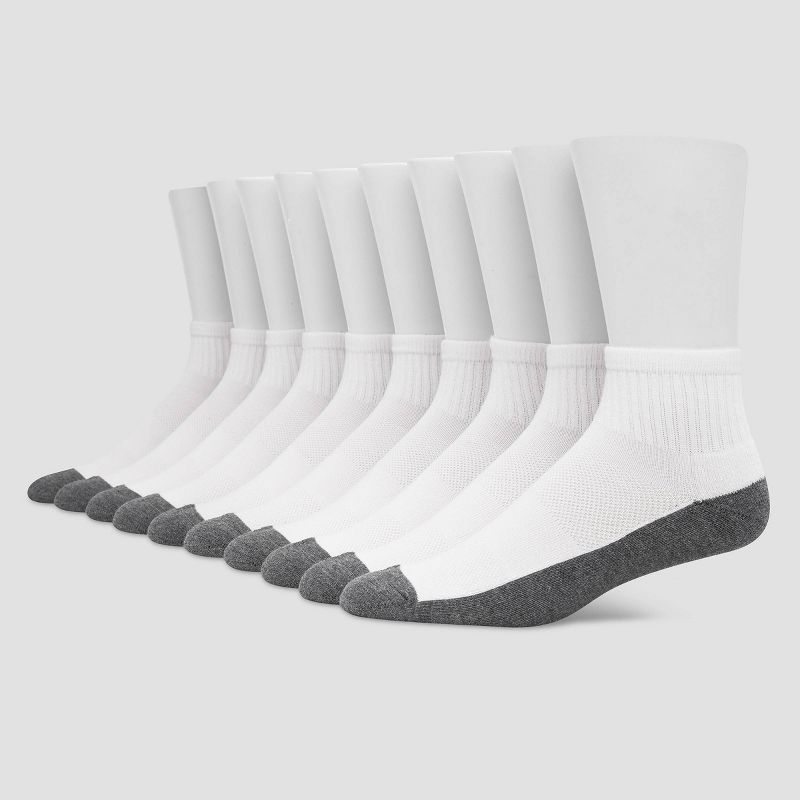 Hanes Premium Men's Cool Comfort Ankle Socks 10pk, 1 of 6