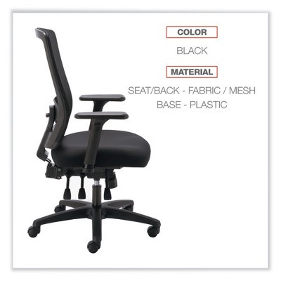 Executive High-Back Black Mesh & Fabric Swivel Chair with Adjustable Arms