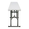 Elama 6 Foot Plastic Folding Bench in White - 4 of 4