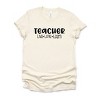 Simply Sage Market Teacher Live Love Learn Short Sleeve Tee - S - Cream - 2 of 4