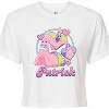 Women's Spongebob Squarepants Cute Patrick Cropped Graphic T-Shirt - White - Large - 2 of 4