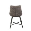 PU Faux Rawhide Side Chair (Set of 2) with Ergonomic Seat, Mid-Century Modern Canted Legs, Tan Upholstery, and Deep Bronze Accents - 4 of 4