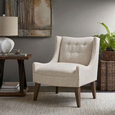 CAVINAS Faux Fur Accent Chair with Curved Back and Metal Sled Frame,Comfy Upholstered Living Room Chairs,Reading Chairs for Living Room