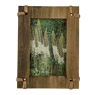Jute Corners 4X6 Photo Frame Natural Wood, MDF, Jute & Glass - Foreside Home & Garden