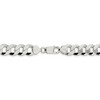 Black Bow Jewelry Men's 10.5mm Sterling Silver Solid Beveled Curb Chain Necklace - 4 of 4