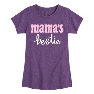 Girls' - Instant Message - Bestie Mama Fitted Short Sleeve Graphic T-Shirt - 1 of 4