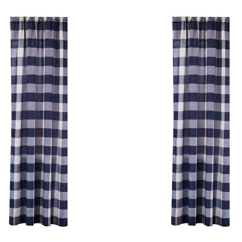 Camden Plaid Lined Curtain Panel with Rod Pocket - Levtex Home, 2 of 4