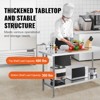 VEVOR Stainless Steel Prep Table, 24 x 60 x 34 Inch, 840 lbs Load Capacity, Heavy Duty Metal Worktable with 3 Adjustable Height Levels - 4 of 4