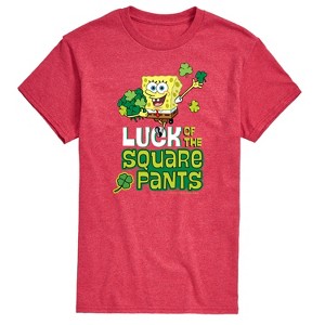 Men's - SpongeBob Squarepants - Luck Of The Square Pants St. Patricks Day Short Sleeve Graphic T-Shirt - 1 of 4