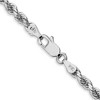 Black Bow Jewelry 3.5mm 10k White Gold Solid Diamond Cut Rope Chain Necklace - 4 of 4