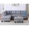 TiramisuBest Blue Velvet Sectional Sofa with Chaise, Plush Upholstered Modular Couch for Living Room - 2 of 4