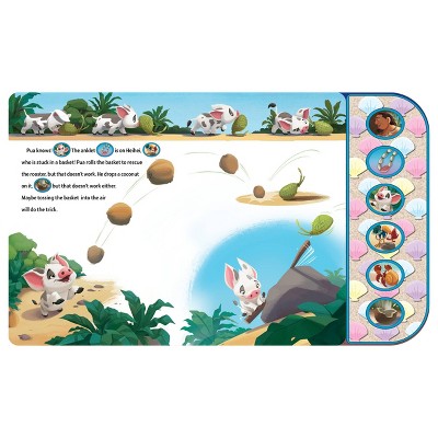 Disney Moana - Pua Saves the Day Textured Sound Board Book - Touch &#38; Feel Textured Sound Pad for Tactile Play