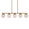 LNC Ariene ModernLarge Chandelier, Polished Gold with Crackle Globe Glass,28in/38in - 3 of 4