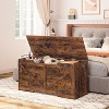 MaseiKar Storage Bench, Retro Wooden Storage Chest with U-Shaped Cut-Out Pull, Safety Hinge, Supports 220 lb and Easy Assembly for Toy Box Organizer - 4 of 4