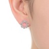 Guili Sterling Silver Rhodium Plated Eight Stone Clear Princess Cubic Zirconia Milgrain Bezel Earrings, a Brilliant and Stylish Statement Piece - 2 of 3