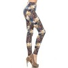 Slickblue Regular Fit, Floral High Waisted Leggings, Stretch Pants for Women, Elastic Waist, Multicolor, One Size - 2 of 4