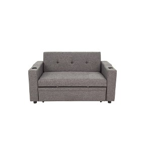 Poundex,Convertible Sofa with Cupholders - 1 of 4