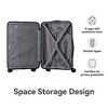 NAYSAYE Luggage PP Hardshell 3 Piece Spinner Set with TSA Lock and Ergonomic Handles for Travel, Dark Gray, 20.47"*11.22"*29.33" - 4 of 4
